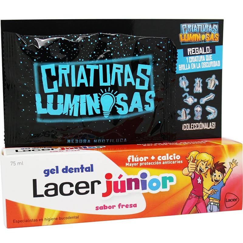 Lacer Junior Gel Dental Sabor Fresa, 75 ml