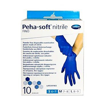 Peha-Soft Luvas finas de nitrilo descartáveis 10 Unidades Talla S