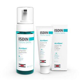 Isdin Teen Skin Acniben Gel Cream 40Ml + Acniben Cleanser 150Ml