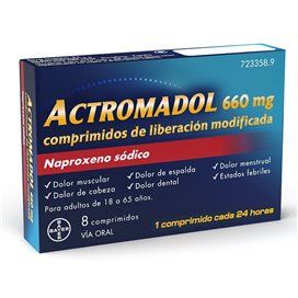 Actromadol 660Mg 8 Comprimidos de libertação modificada