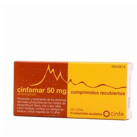 Cinfamar 50 Mg 10 Comprimidos Revestidos