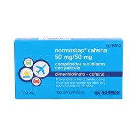Normostop Cafeina 50 Mg/50 Mg 12 Comprimidos Recubiertos