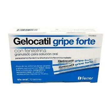 Gelocatil Gripe Forte Con Fenilefrina 10 Sobres Granulado Para Solucion Oral