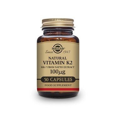 Solgar Vitamina K2 Natural 100mcg 50 Cápsulas Vegetais