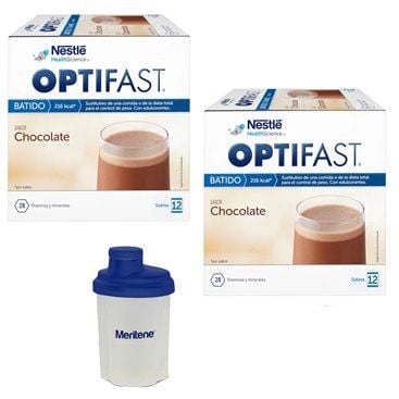 Optifast Batido Chocolate 24 Sobres + 3X Caramelo +3X Banana + Coctelera