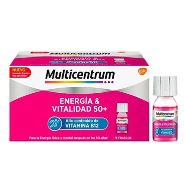 Multicentrum Energia e Vitalidade 50+ 15 Frascos Sabor Framboesa