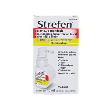 Strefen Spray 8,75 mg/dose solução para spray bucal 15 ml (sabor de mel e limão)