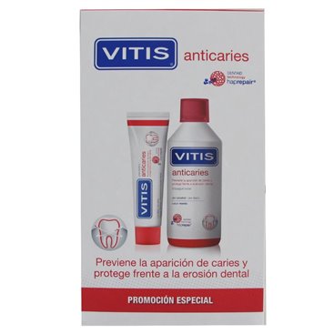 Vitis Anticáries Pasta de dentes 100 Ml + Colutório 500 Ml