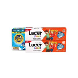 Lacer Junior Gel Dental morango 2X75Ml + Figura Sonic