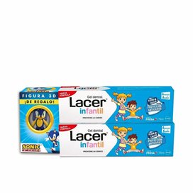 Lacer Infantil Gel Dental Morango 2X75 + Figura Sonic