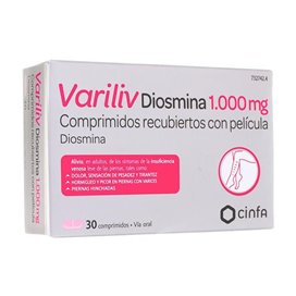 Variliv Diosmina 1000 mg 30 comprimidos revestidos