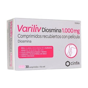 Variliv Diosmina 1000 Mg 30 Coated Tablets