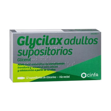 Glicerin ® Glicerina 2,5 g - Caja de 12 supositorios de glicerina adultos