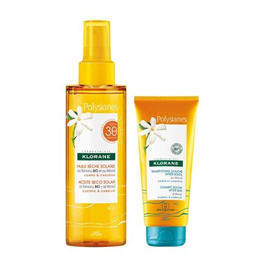 Polysianes Óleo seco Solar Spf 30 200Ml+ Champú Ducha Aprés-Soleil 75Ml