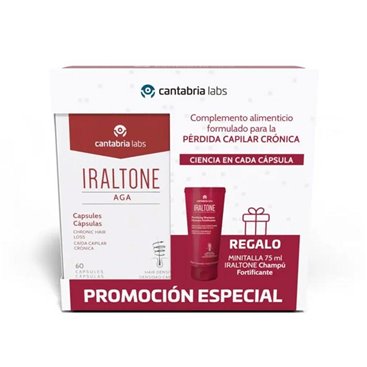 Iraltone Aga 60 Cápsulas + Champô Fortificante 75Ml