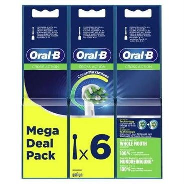 Recambio Cepillo Dental Electrico Oral-B Pro Cross Action 6 Cabezales