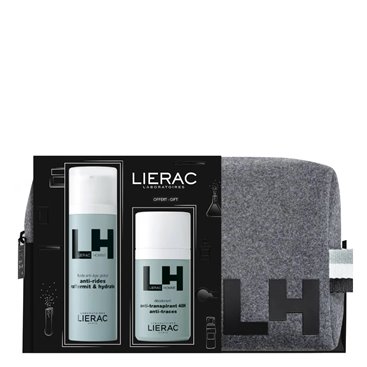 Lierac Homme Global Anti-Aging Fluid 50Ml + Desodorizante 50Ml + Saco de toilette