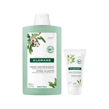 Klorane Champu A La Almendra 400Ml + Acondicionador A La Avena 50 Ml