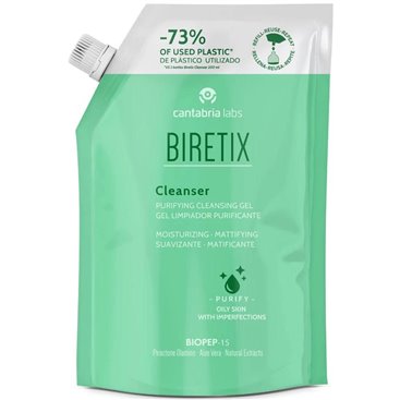 Biretix Cleanser Gel de Limpeza Purificante 400 Ml Refill