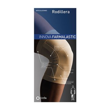 Farmalastic Joelheira Fechada Compression Tech Tamanho Médio Cor Bege