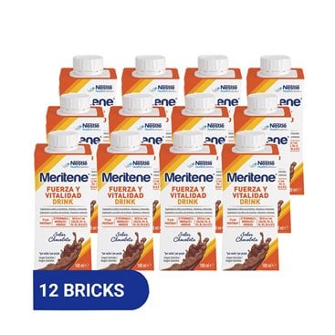 Meritene Fuerza Y Vitalidad Drink 12 Botellas 180 Ml Sabor Chocolate