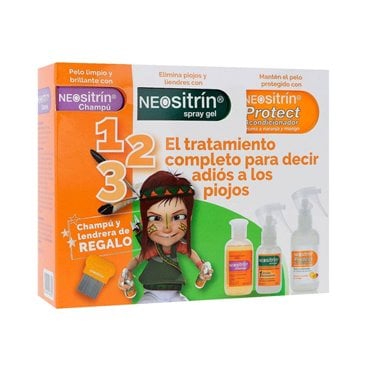 Neositrin Antipiojos Champu 100Ml + Spray Gel 60Ml + Acondicionador 100Ml