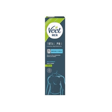 Veet Men Total Pro Crema Depilatoria Piel Sensible 200Ml