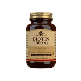 Solgar Biotin 1000 Micrograms 50 Vegetable Capsules