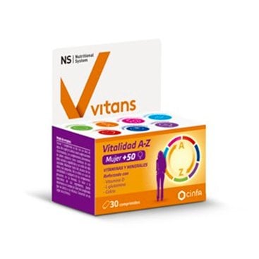 Ns Vitans Vitalidade A-Z Mulher 50+ 30 Comprimidos