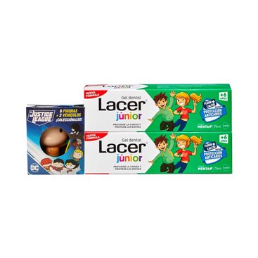 Lacer Junior Gel Dental Menta 2x75 ml + Presente