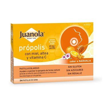 Juanola Pastillas Blandas Propolis Miel Vit C Altea Sabor Naranja 24 Pastillas